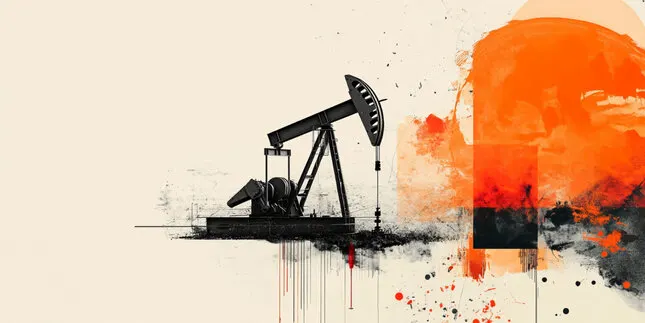 An illustration of an oil pump jack