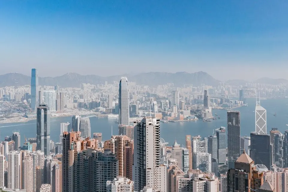The Hong Kong skyline