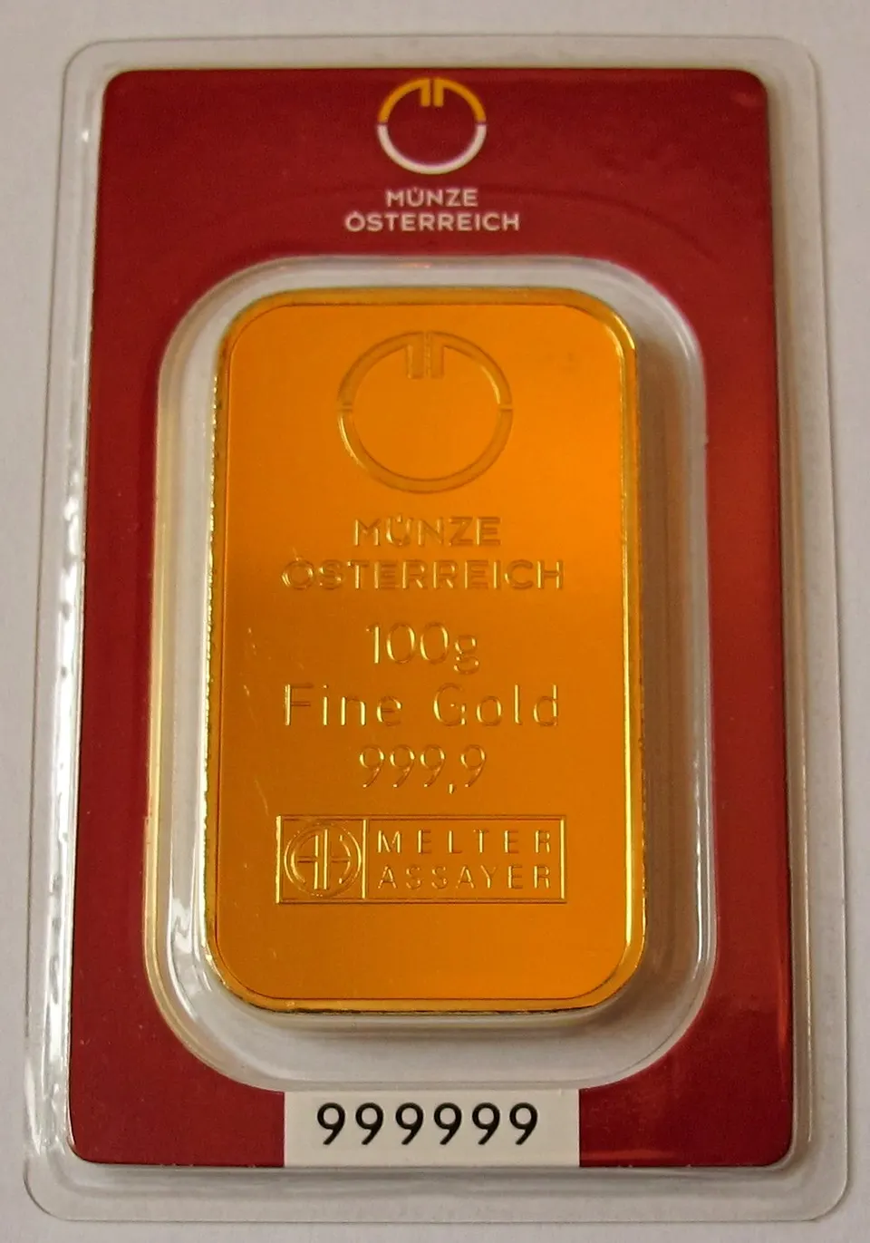 Gold bullion close up
