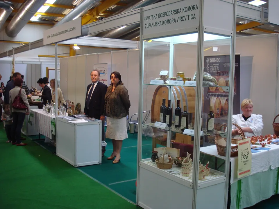 Visitors at an industry expo
