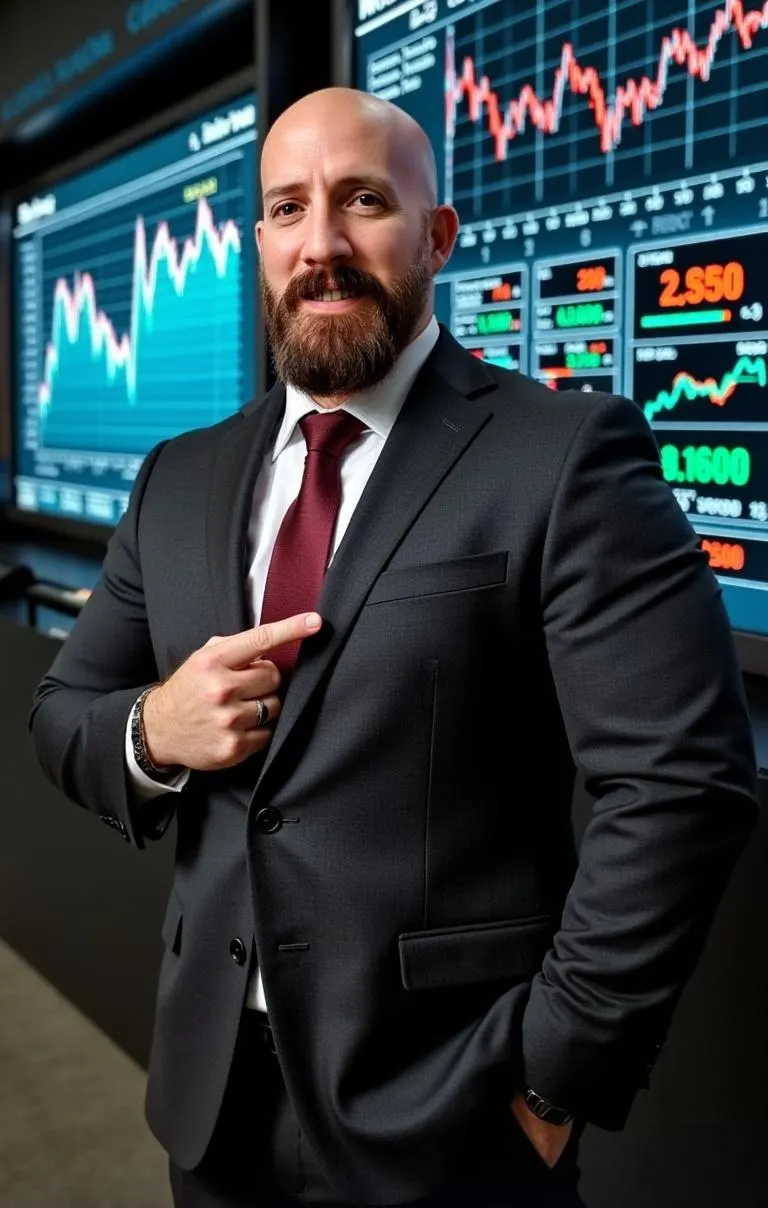 Financial charts displayed across a trading desk