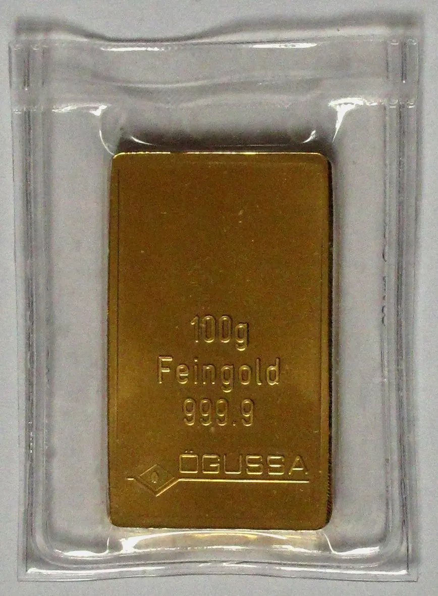 Gold bars stacked together