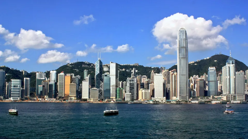 The Hong Kong skyline