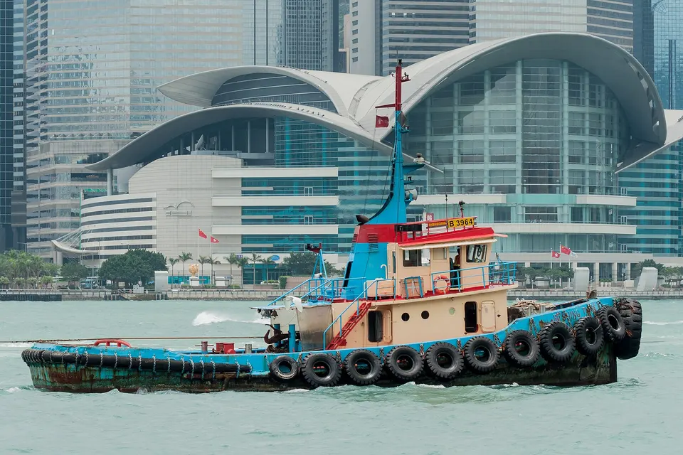 The Hong Kong skyline