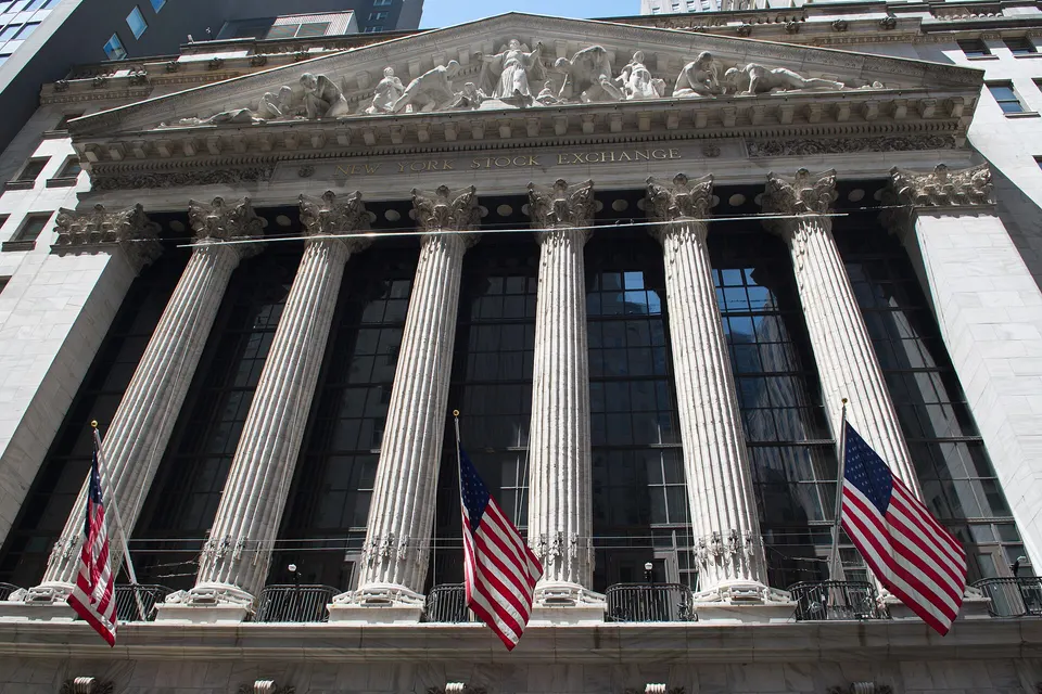 Exchange building exterior with columns