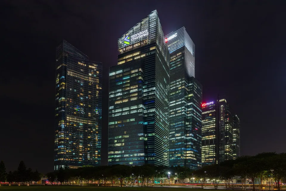 The Singapore skyline