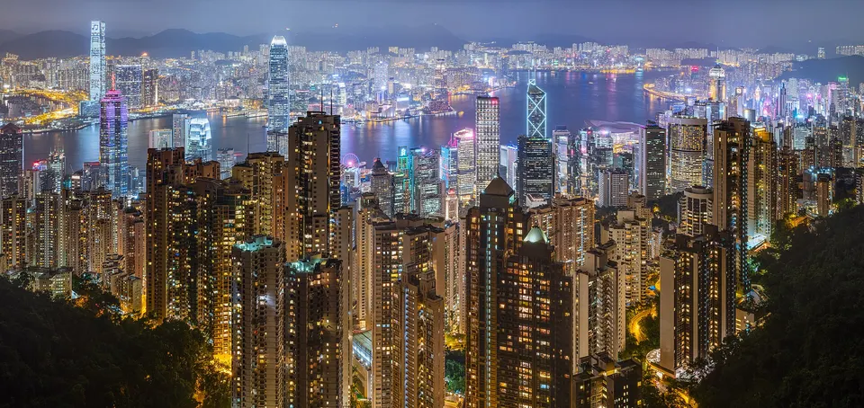 The Hong Kong skyline