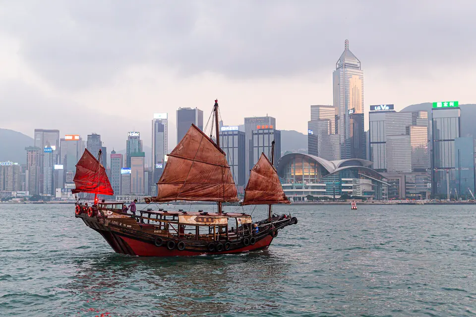 Hong Kong harbour skyline