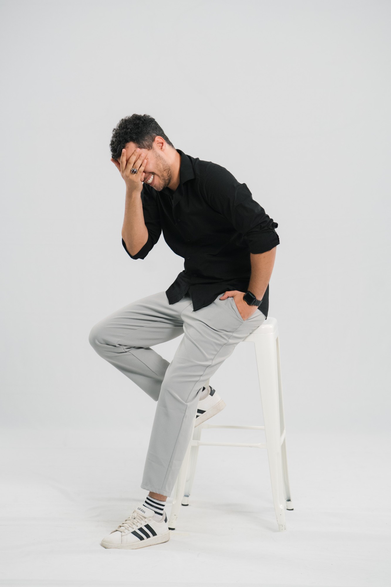 Nasri Aymen Mohammed in the studio