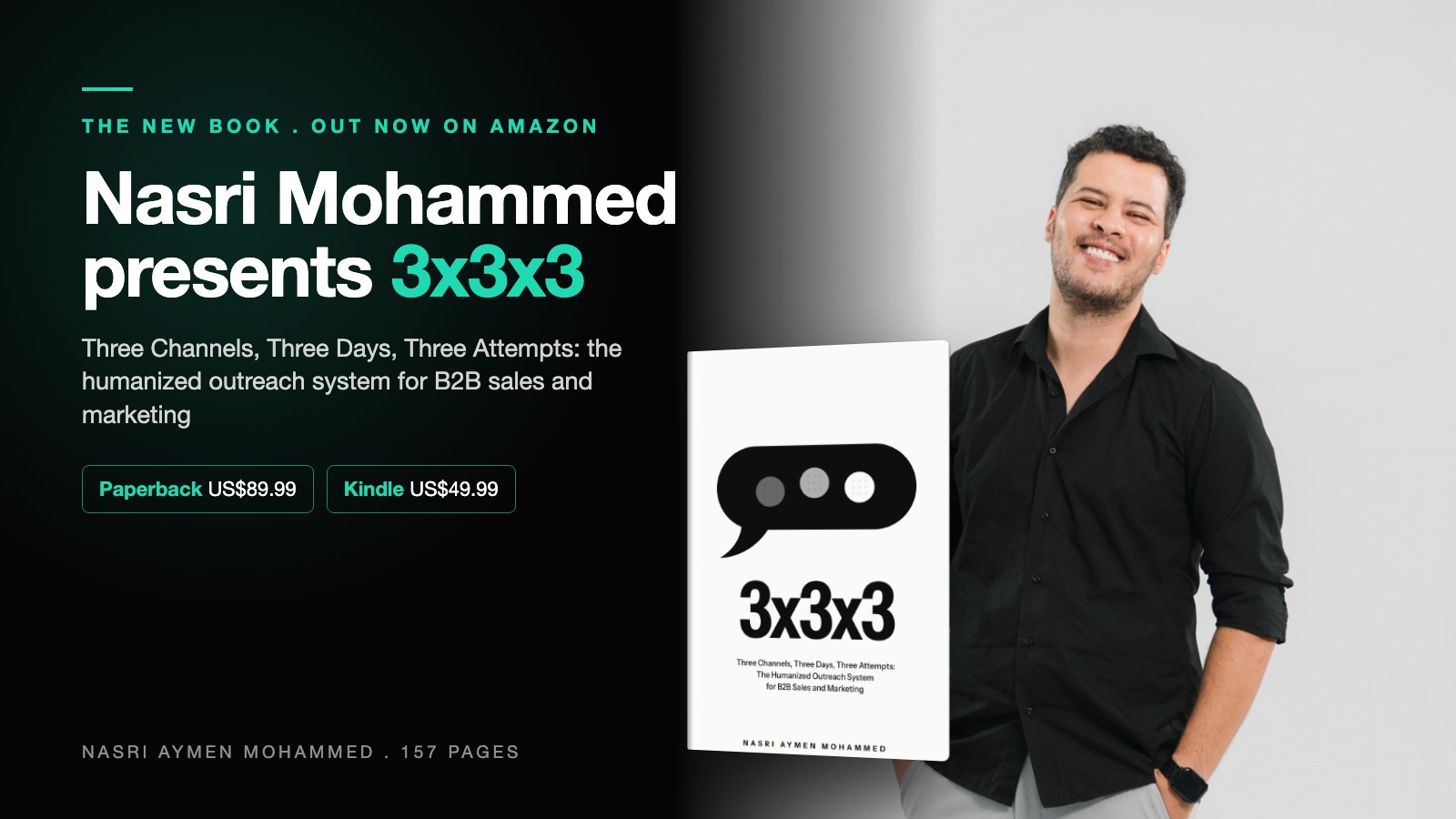 Nasri Mohammed releases 3x3x3, the humanized outreach system every B2B sales and marketing team has been waiting for
